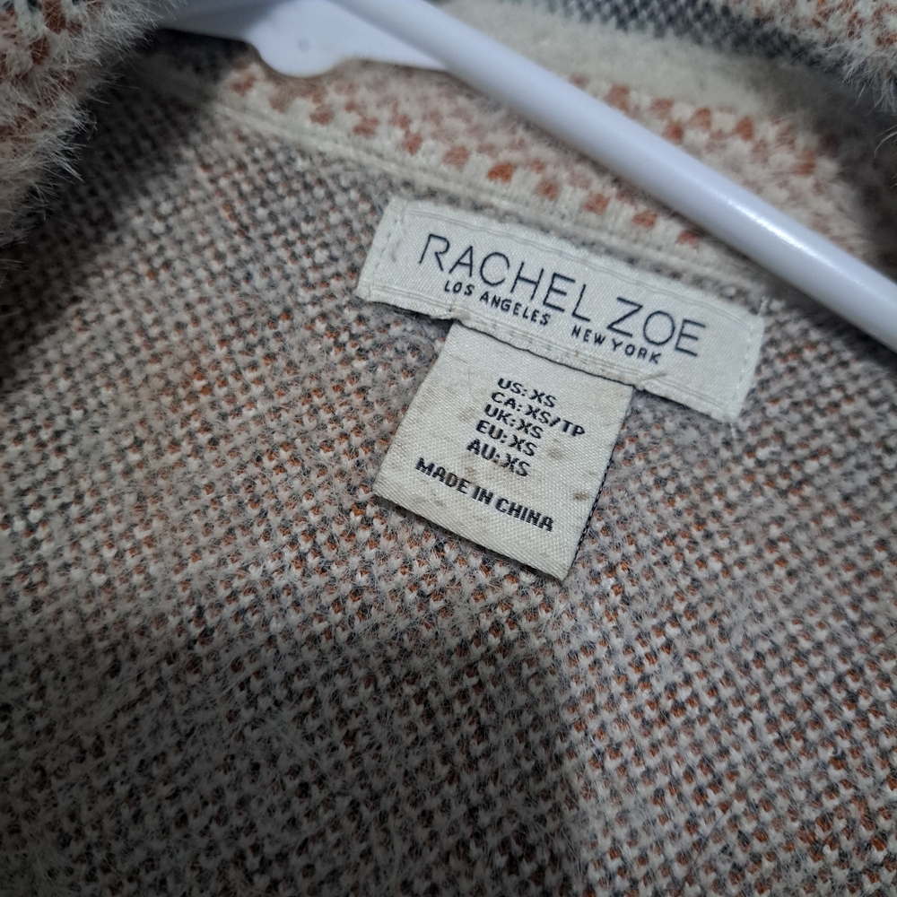 Rachel Zoe Orange and Beige Plaid Shacket - Picture 5 of 5